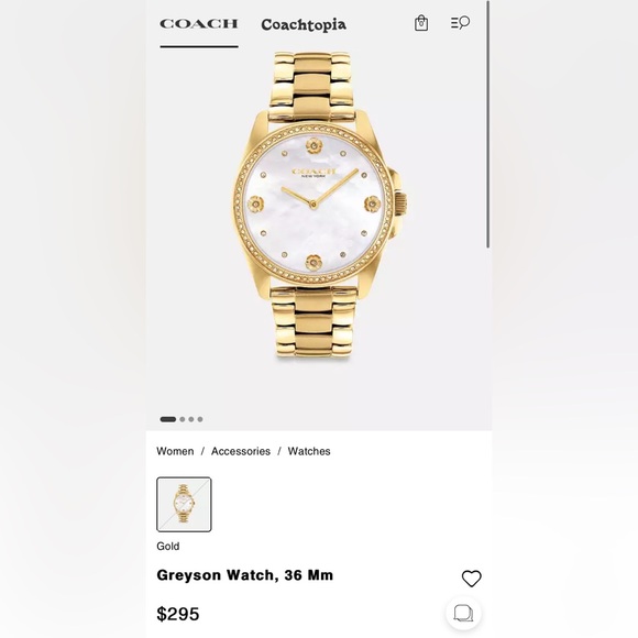 Coach Greyson Watch, 36mm - Picture 9 of 12